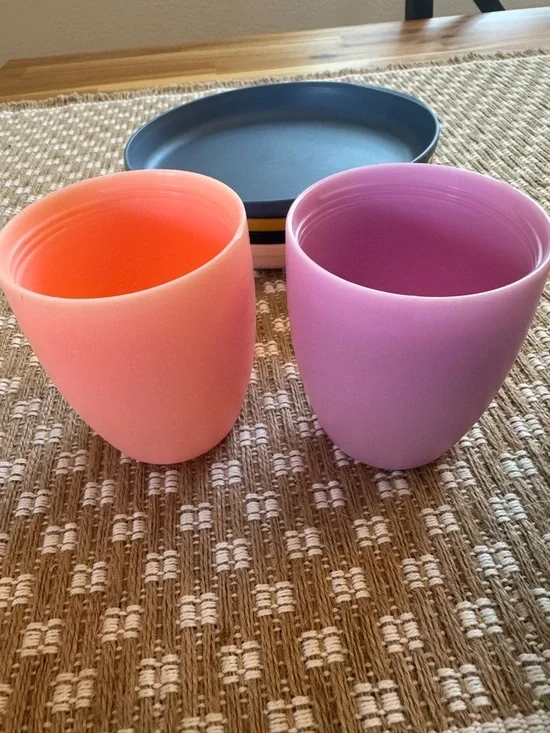 Assorted Kids Silicone Tableware Set - Pink, Peach, Blue, Mint - Picture 6 of 7